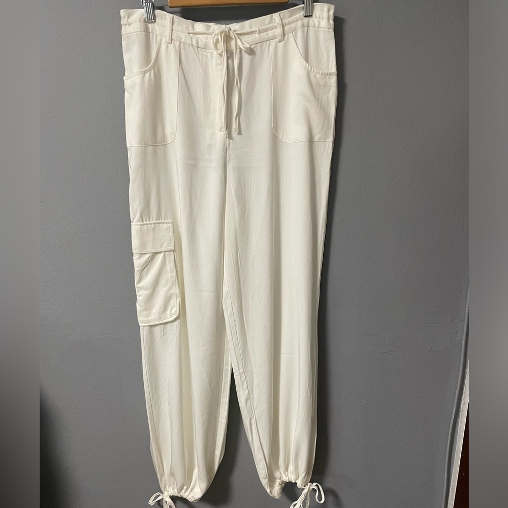 NWT Sincerely Jules Convertible Balloon/Wide Leg Tencel Blend Pant.  X-Large